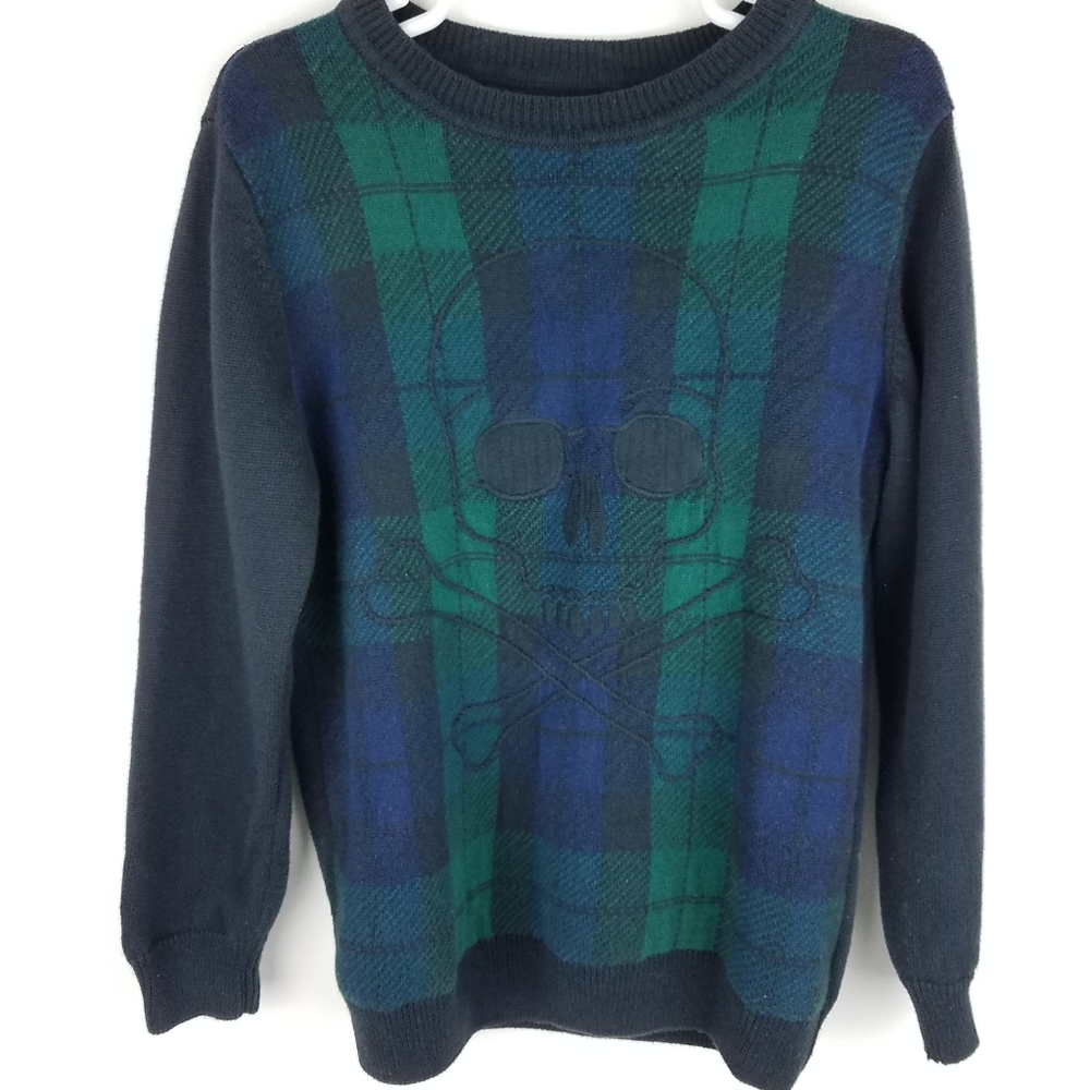 Childs Skull Arglye Knit Sweater Sz. 5